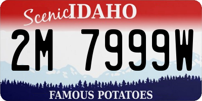 ID license plate 2M7999W