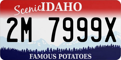 ID license plate 2M7999X