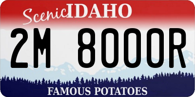 ID license plate 2M8000R