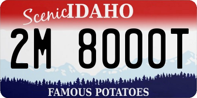ID license plate 2M8000T