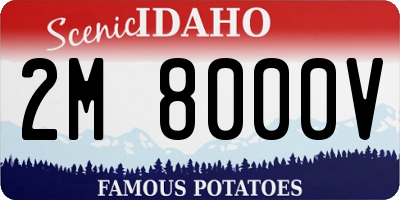 ID license plate 2M8000V