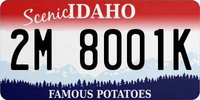 ID license plate 2M8001K