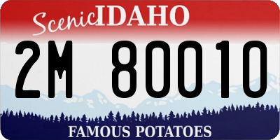 ID license plate 2M8001O