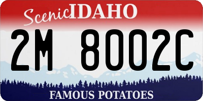 ID license plate 2M8002C