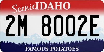 ID license plate 2M8002E