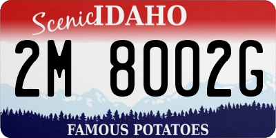 ID license plate 2M8002G
