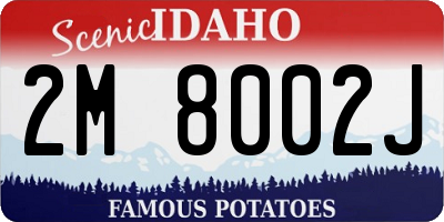 ID license plate 2M8002J