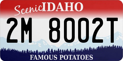ID license plate 2M8002T
