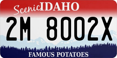 ID license plate 2M8002X