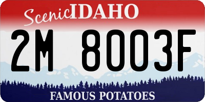 ID license plate 2M8003F