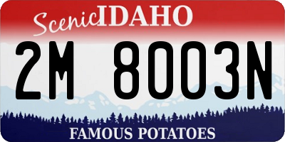 ID license plate 2M8003N