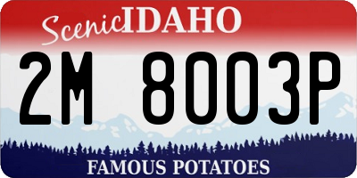 ID license plate 2M8003P