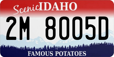 ID license plate 2M8005D