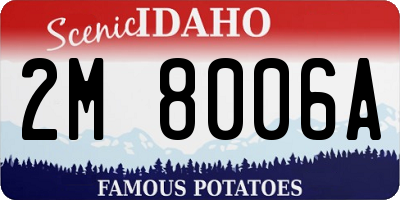 ID license plate 2M8006A