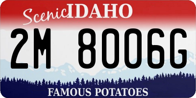 ID license plate 2M8006G