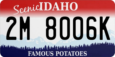 ID license plate 2M8006K