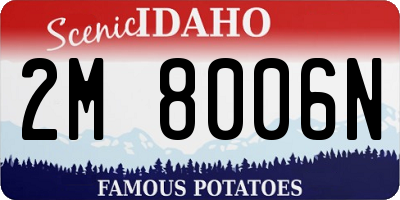 ID license plate 2M8006N