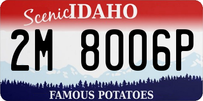 ID license plate 2M8006P