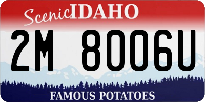 ID license plate 2M8006U