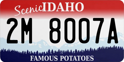 ID license plate 2M8007A