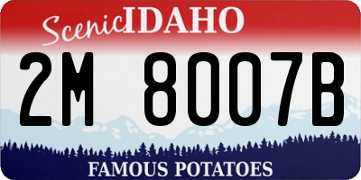 ID license plate 2M8007B