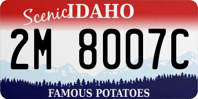 ID license plate 2M8007C
