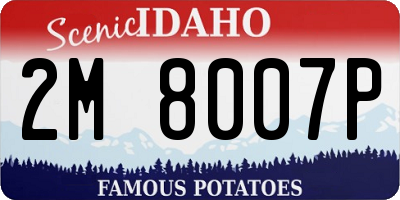 ID license plate 2M8007P