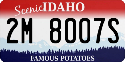 ID license plate 2M8007S