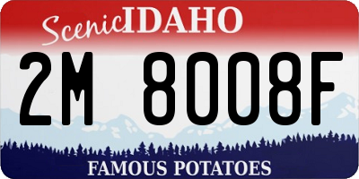 ID license plate 2M8008F