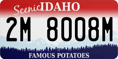 ID license plate 2M8008M