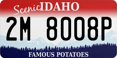 ID license plate 2M8008P