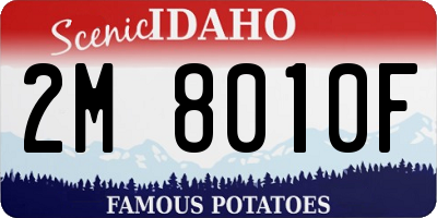 ID license plate 2M8010F