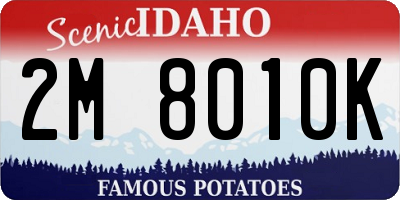 ID license plate 2M8010K