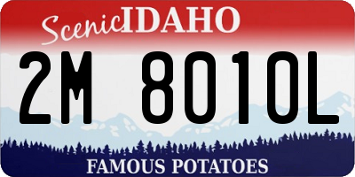 ID license plate 2M8010L