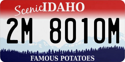ID license plate 2M8010M