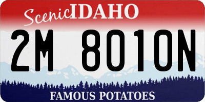 ID license plate 2M8010N