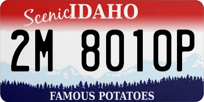 ID license plate 2M8010P