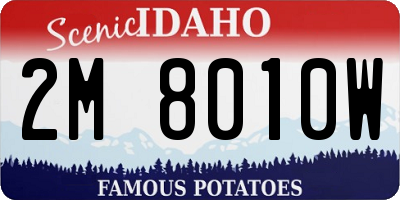 ID license plate 2M8010W