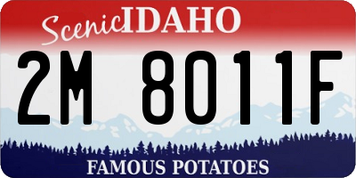 ID license plate 2M8011F