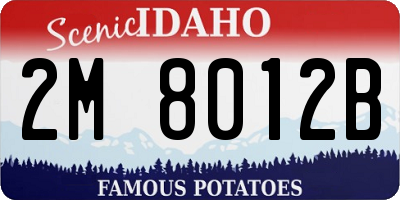 ID license plate 2M8012B