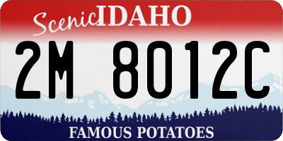 ID license plate 2M8012C