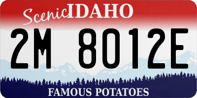 ID license plate 2M8012E