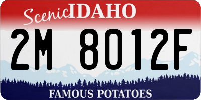 ID license plate 2M8012F