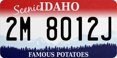 ID license plate 2M8012J