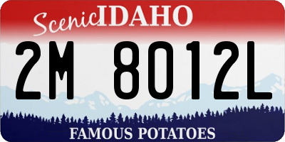 ID license plate 2M8012L