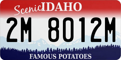 ID license plate 2M8012M