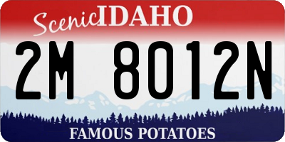 ID license plate 2M8012N