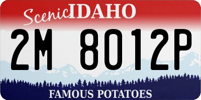 ID license plate 2M8012P