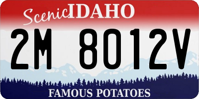 ID license plate 2M8012V