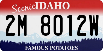 ID license plate 2M8012W